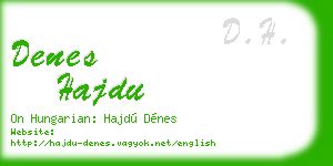 denes hajdu business card